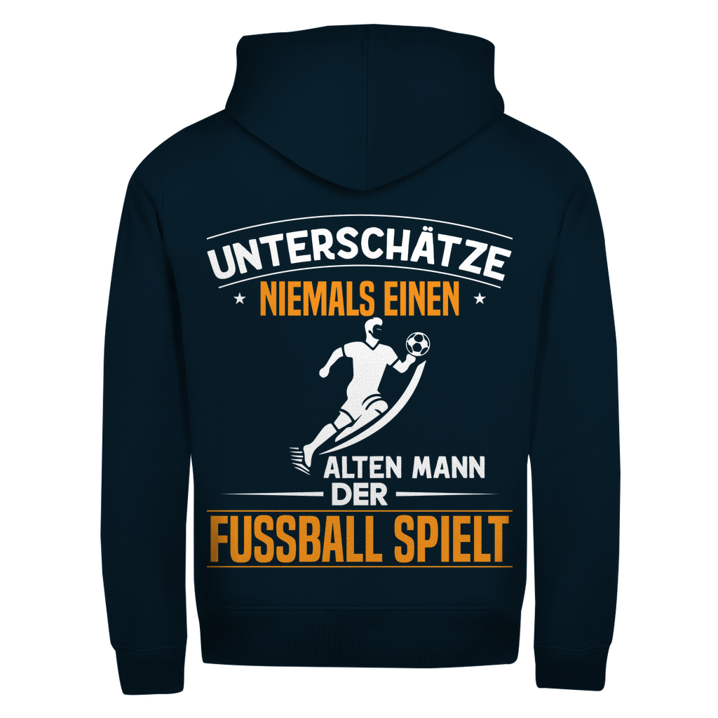 Herren Zipper Hoodie Unterschätze Niemals