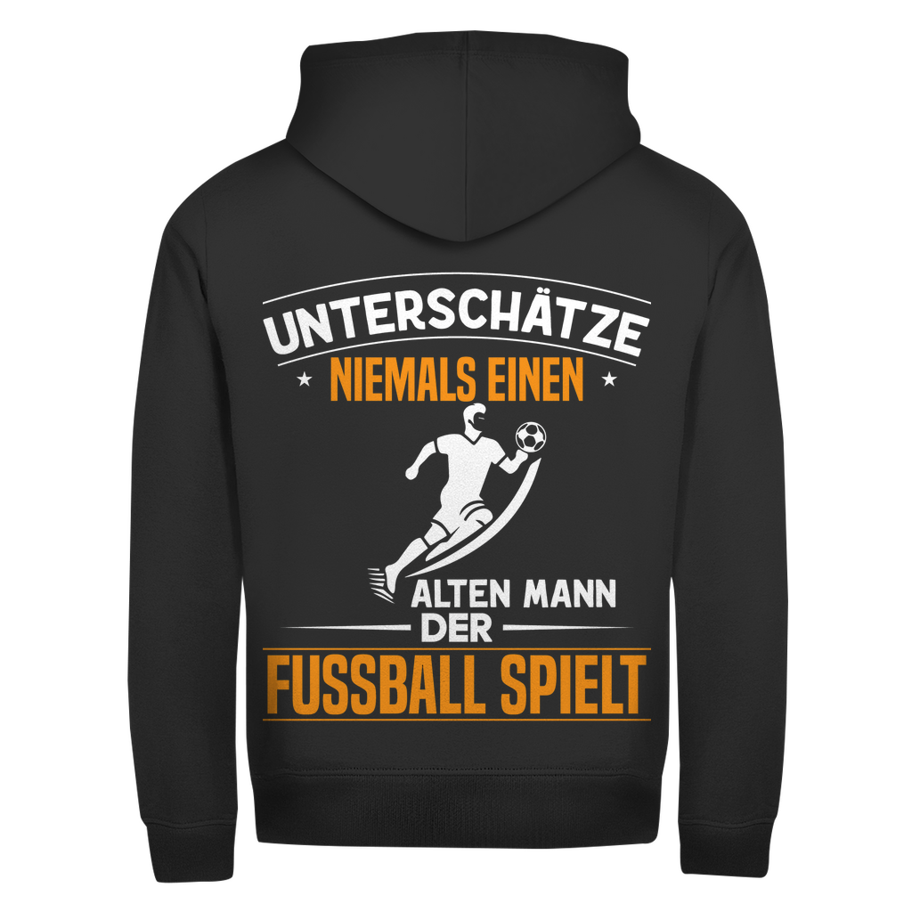 Herren Zipper Hoodie Unterschätze Niemals