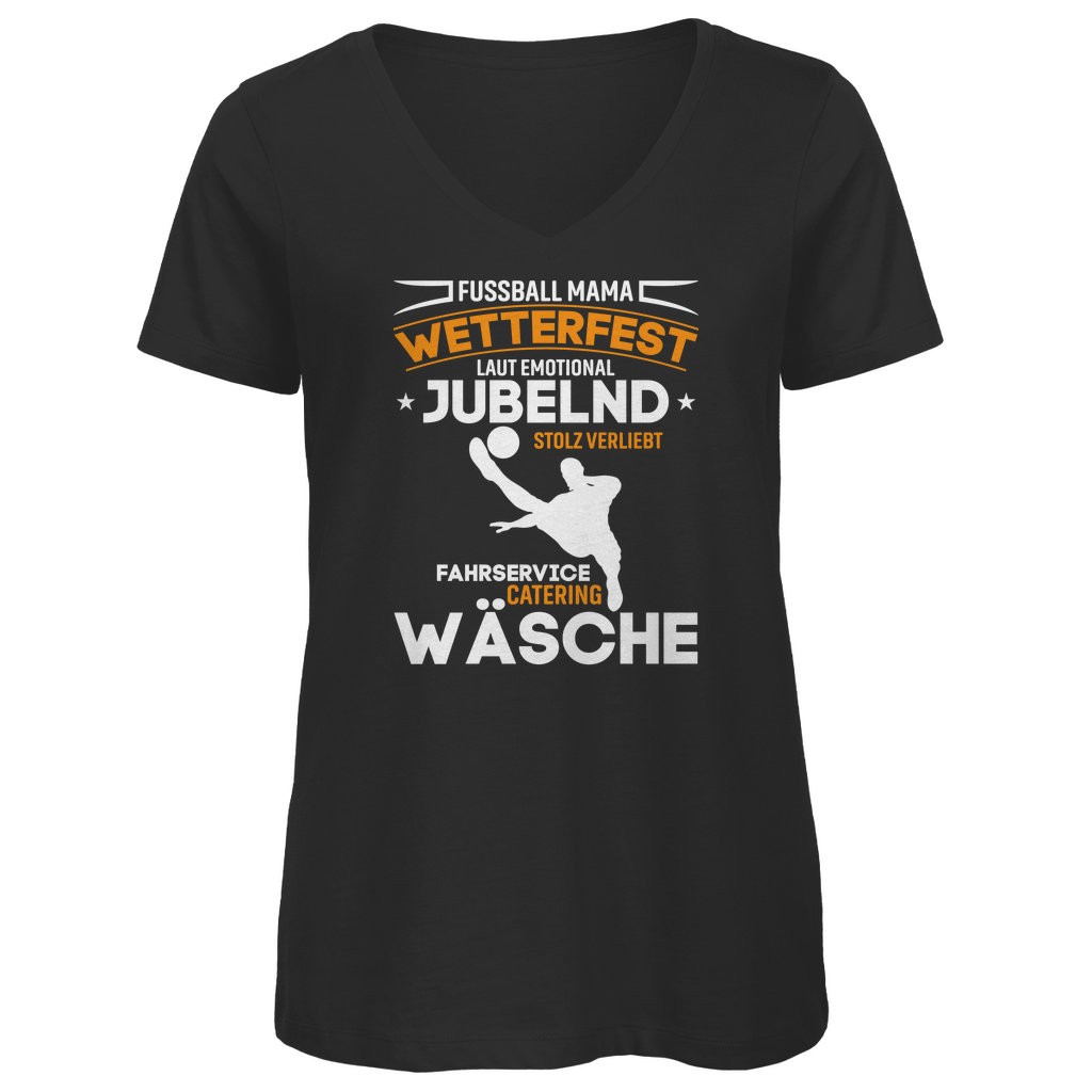 Damen Premium Bio V-Neck T-Shirt Wetterfest