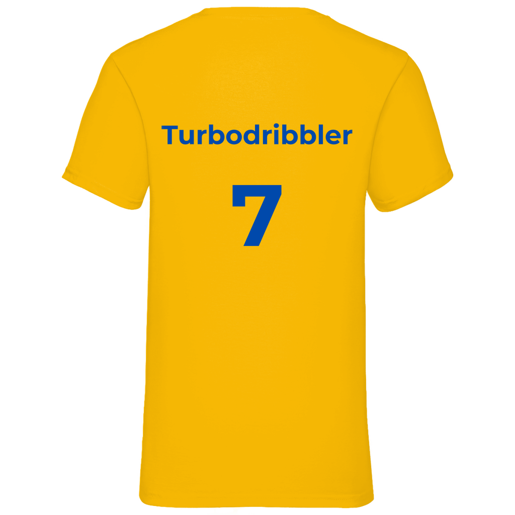 Herren Basic V-Neck T-Shirt Turbodribbler