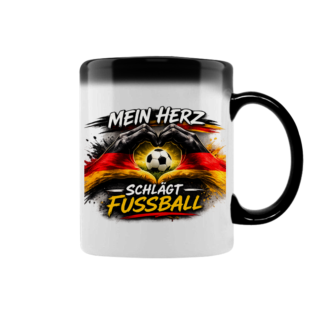 Zaubertasse Mein Herz schlägt Fußball