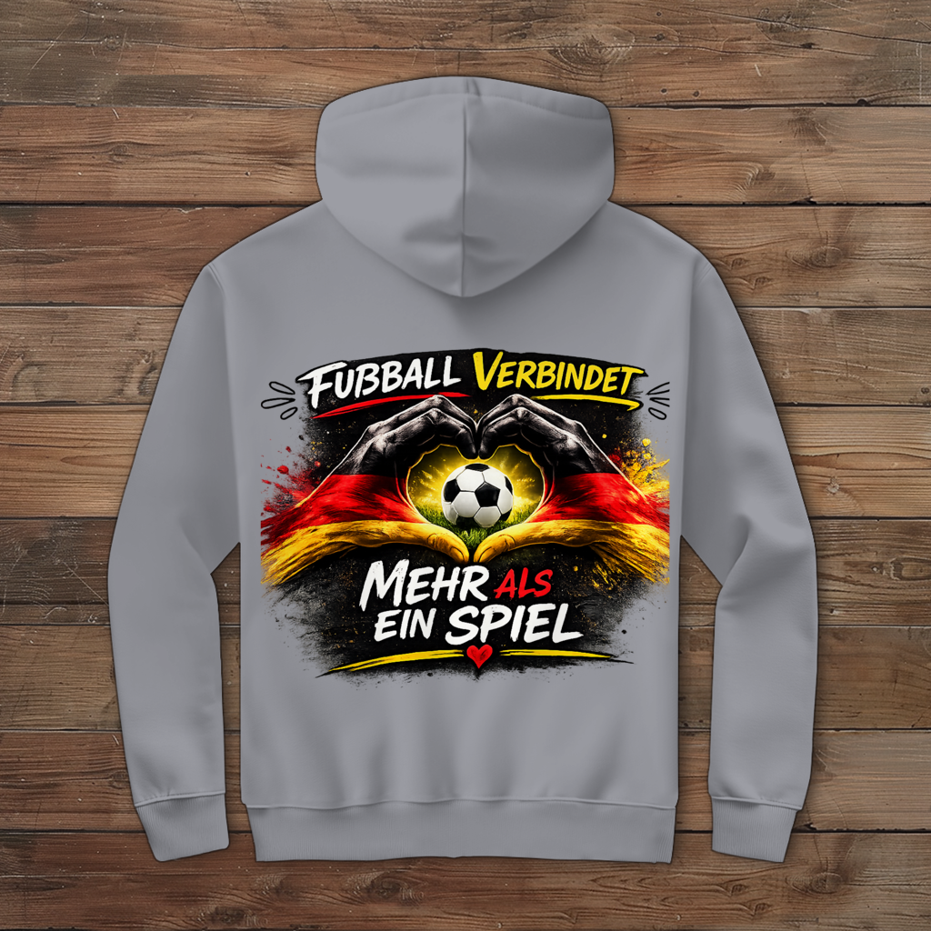 Herren Zipper Hoodie Fußball verbindet