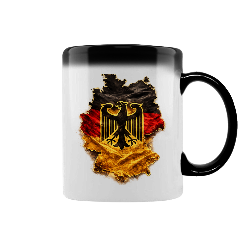 Zaubertasse Deutsche Flagge mit Adler