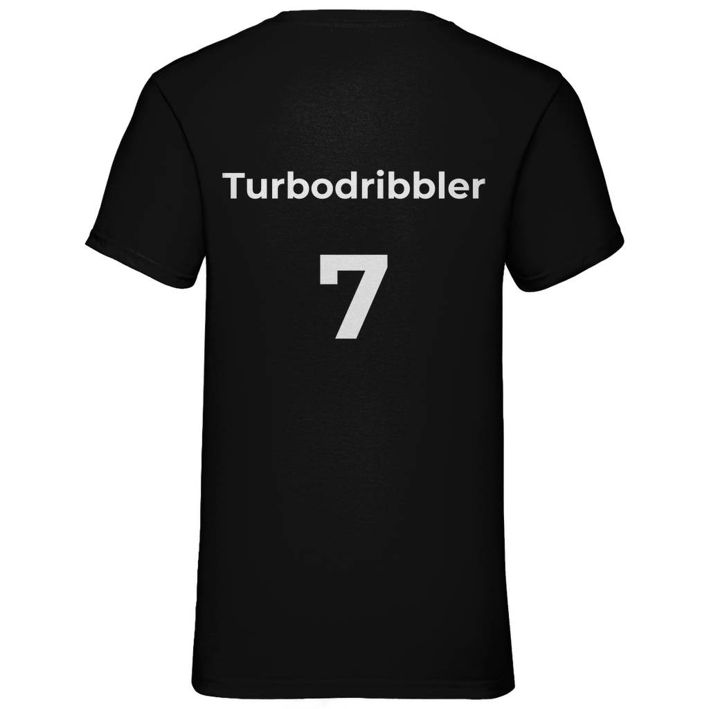 Herren Basic V-Neck T-Shirt Turbodribbler