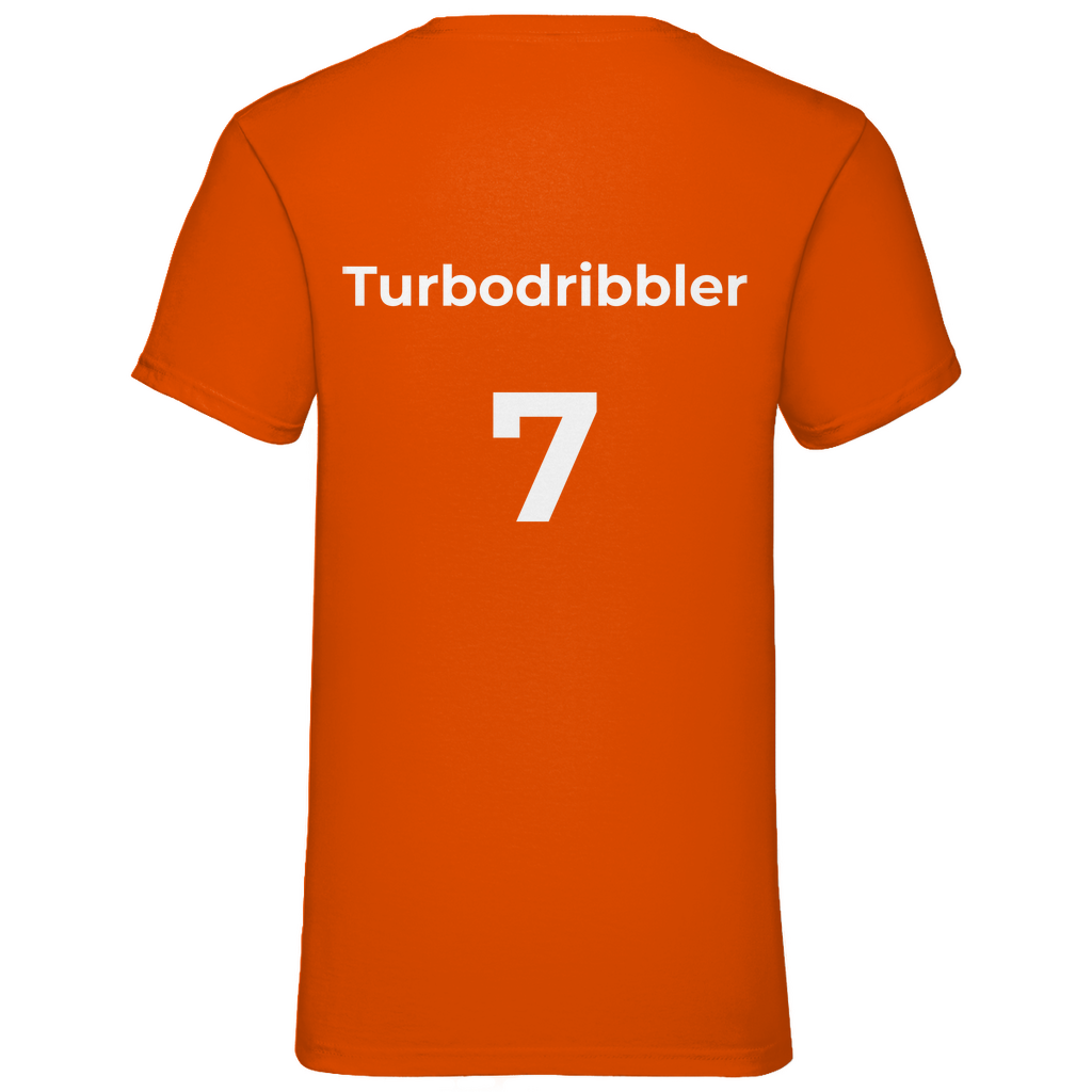 Herren Basic V-Neck T-Shirt Turbodribbler
