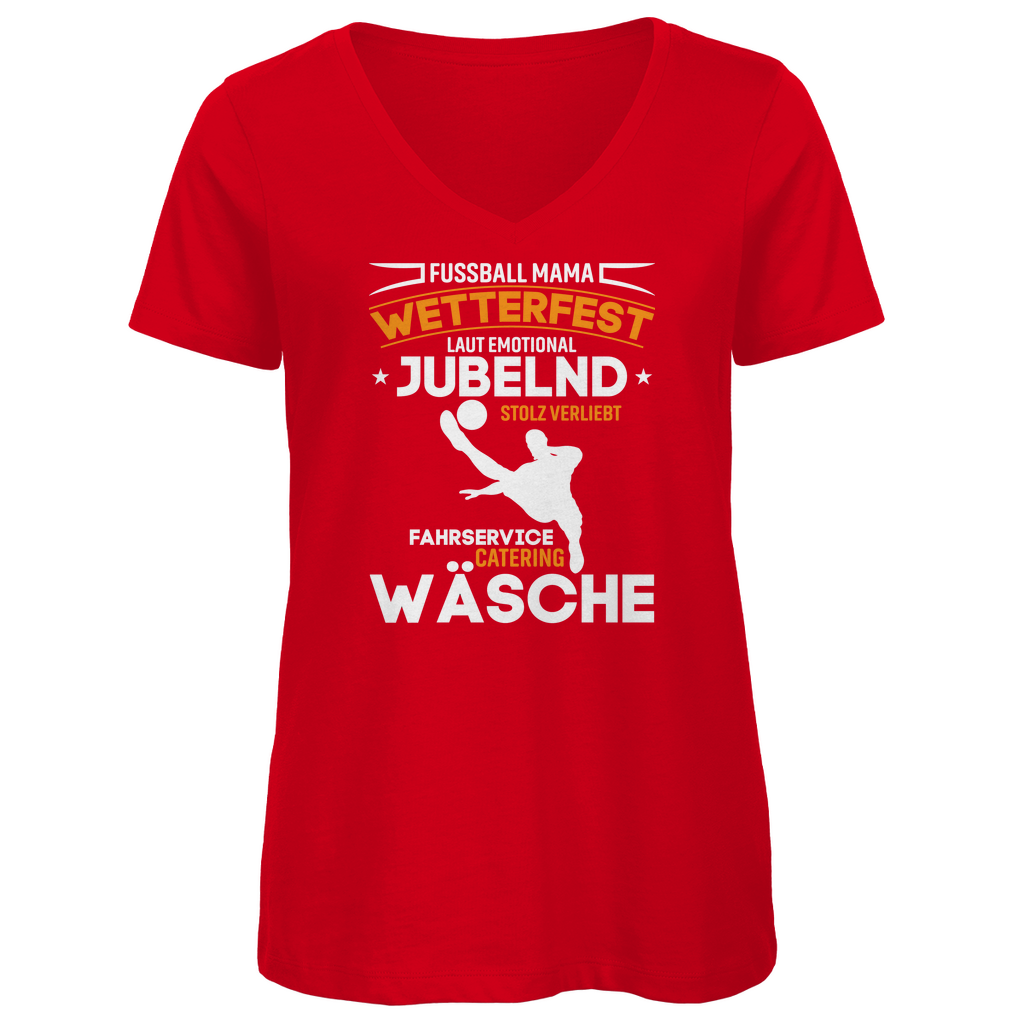 Damen Premium Bio V-Neck T-Shirt Wetterfest