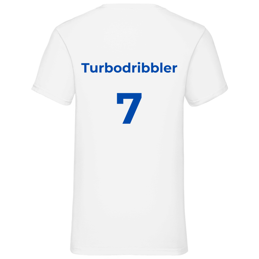 Herren Basic V-Neck T-Shirt Turbodribbler