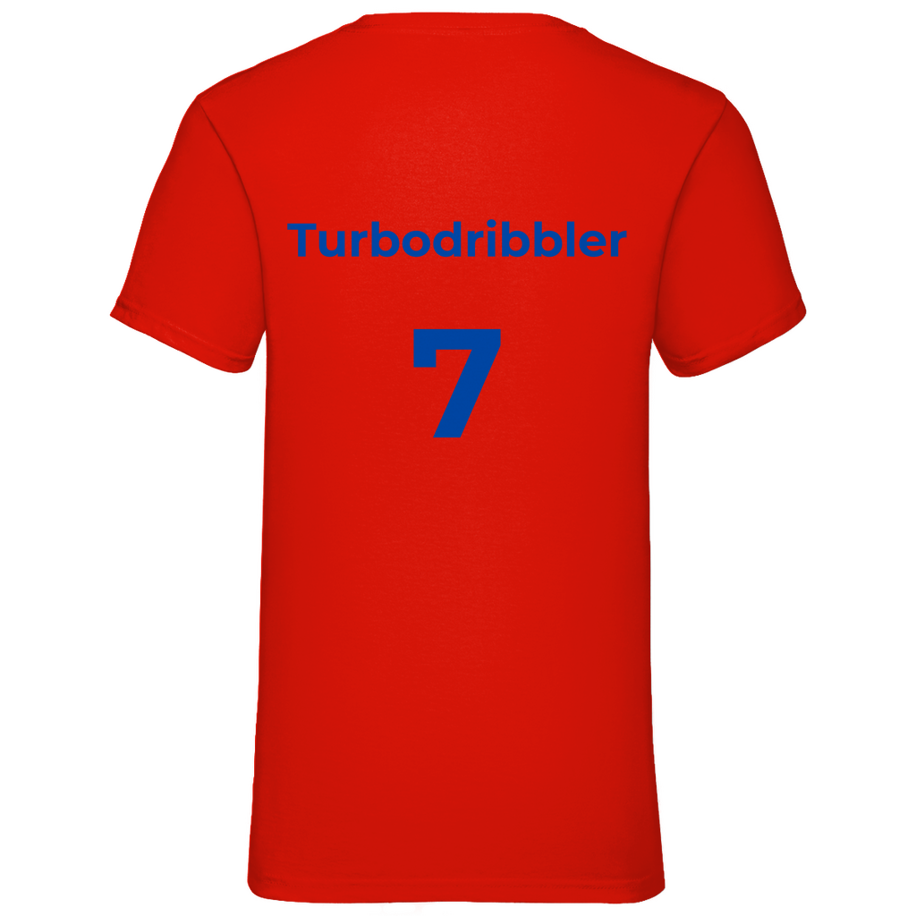 Herren Basic V-Neck T-Shirt Turbodribbler