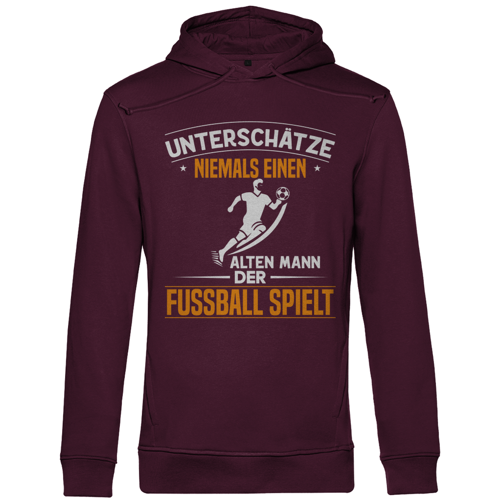 Herren Premium Bio Hoodie Unterschätze Niemals
