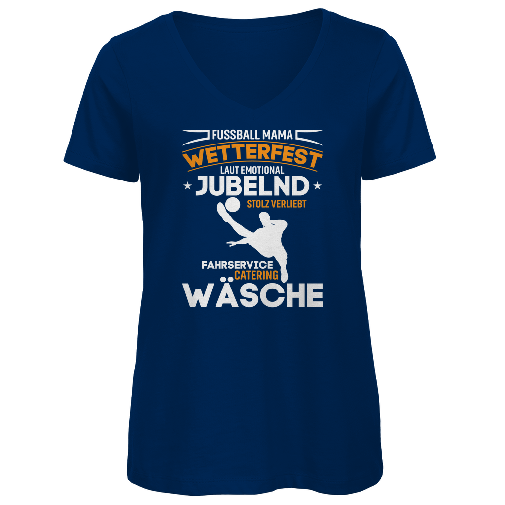 Damen Premium Bio V-Neck T-Shirt Wetterfest