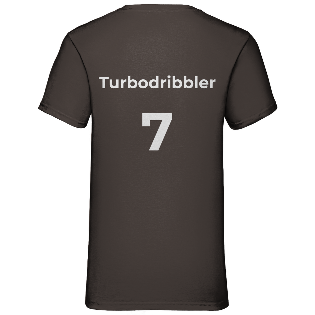 Herren Basic V-Neck T-Shirt Turbodribbler
