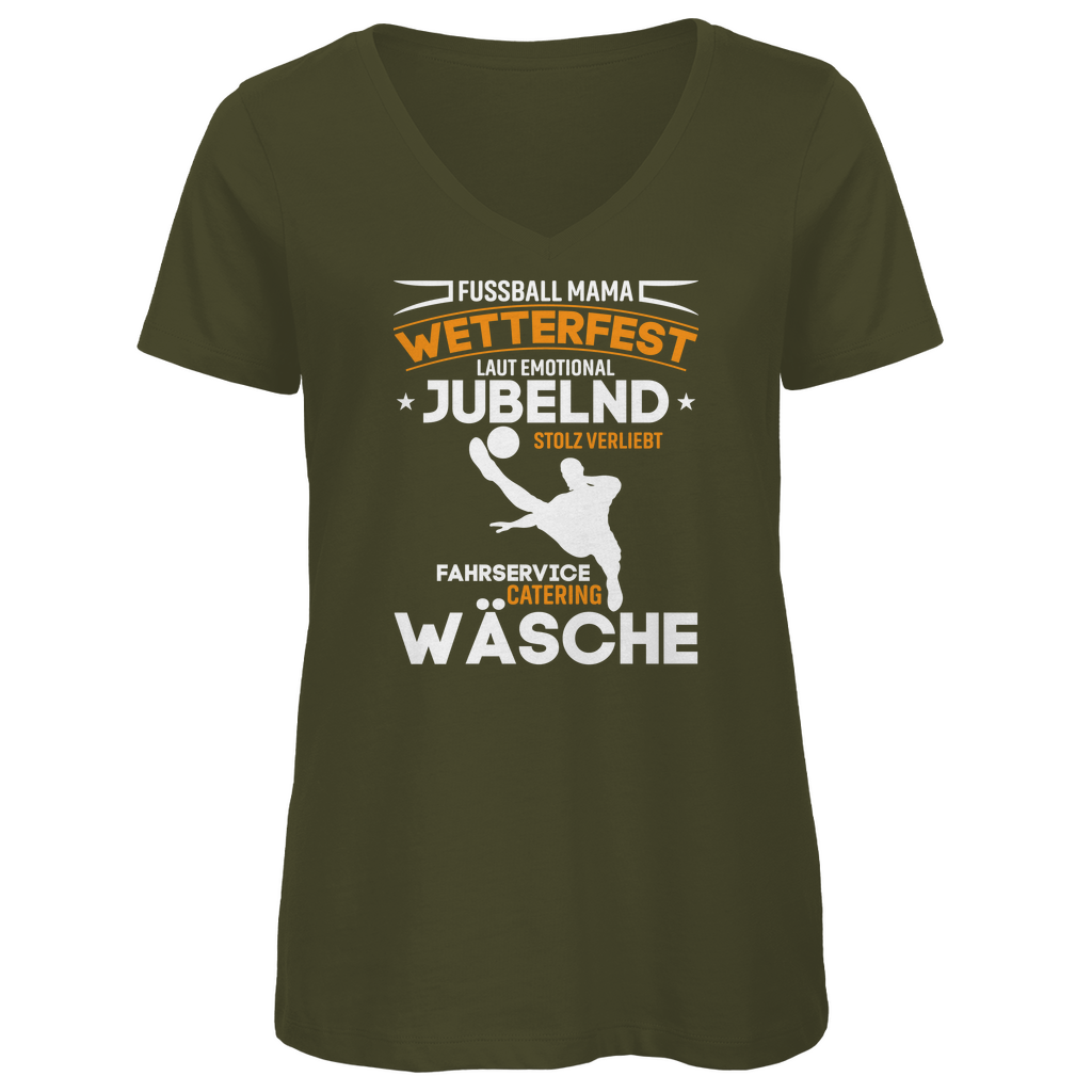 Damen Premium Bio V-Neck T-Shirt Wetterfest