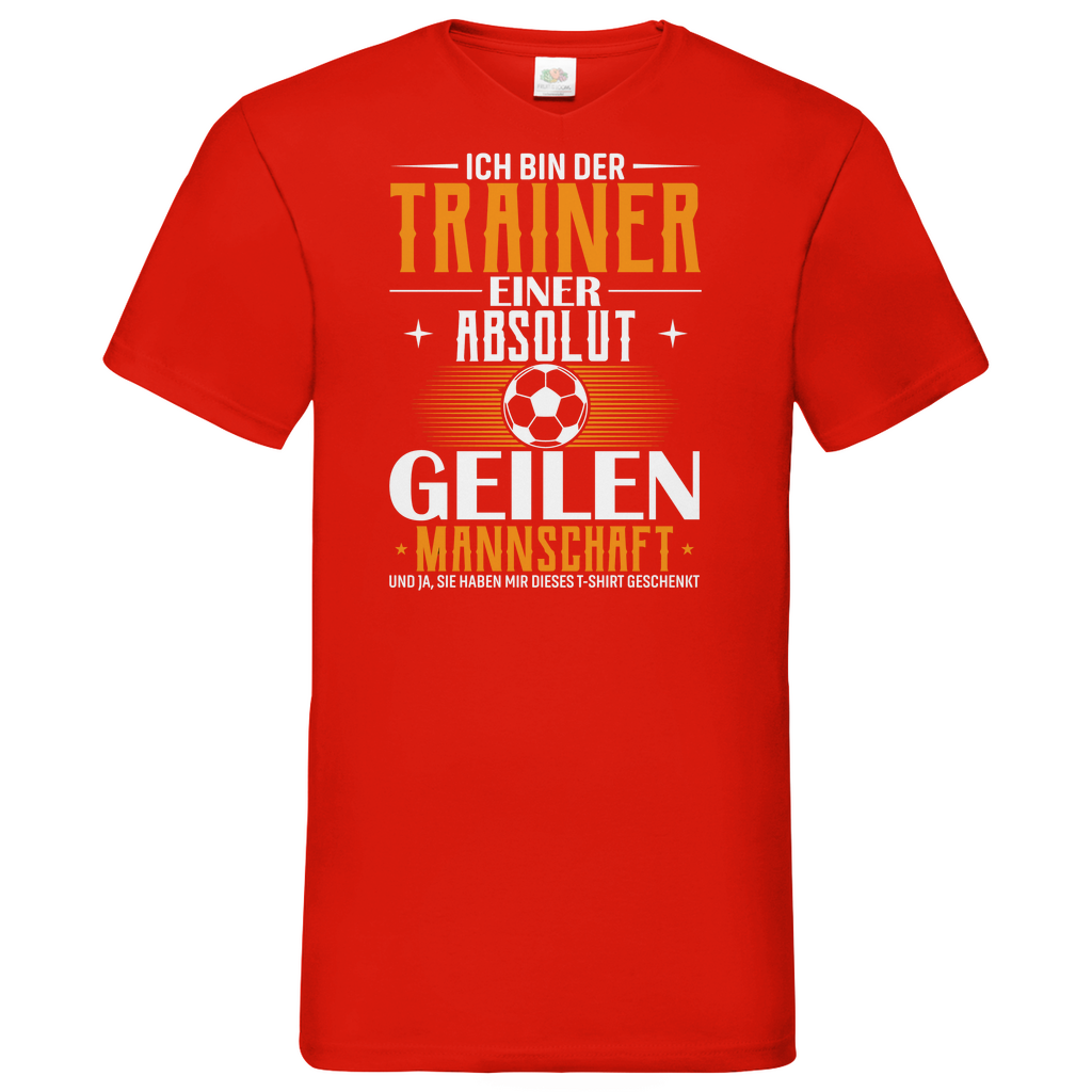 Herren Basic V-Neck T-Shirt Trainer