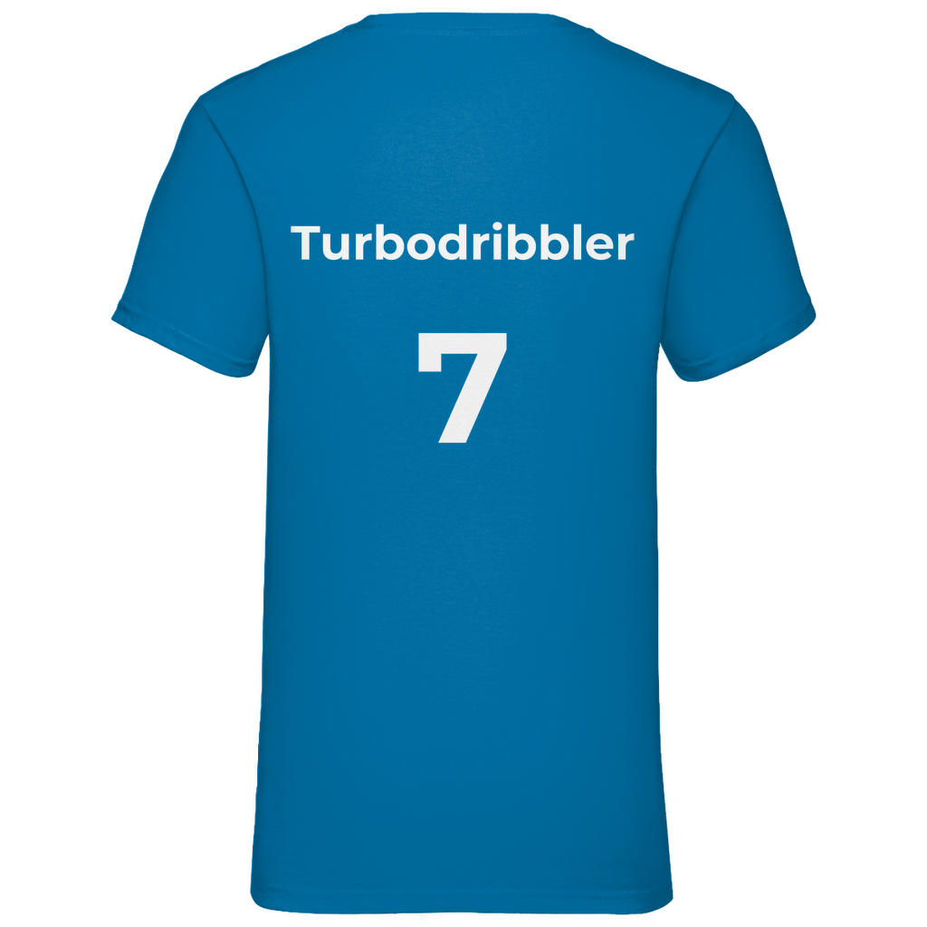 Herren Basic V-Neck T-Shirt Turbodribbler