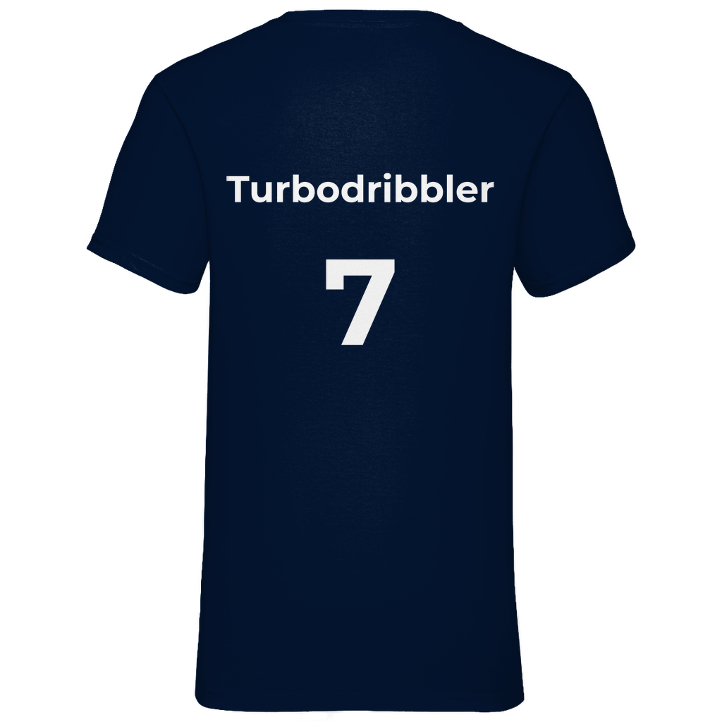 Herren Basic V-Neck T-Shirt Turbodribbler