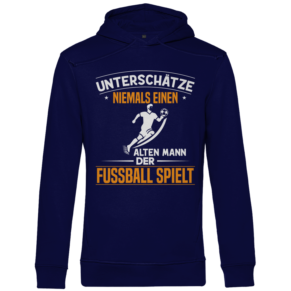 Herren Premium Bio Hoodie Unterschätze Niemals