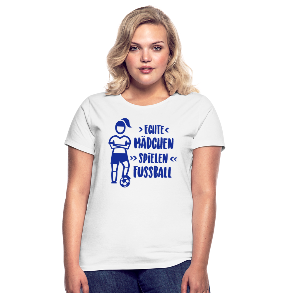 Echte Mädchen, T-Shirt, Damen - weiß
