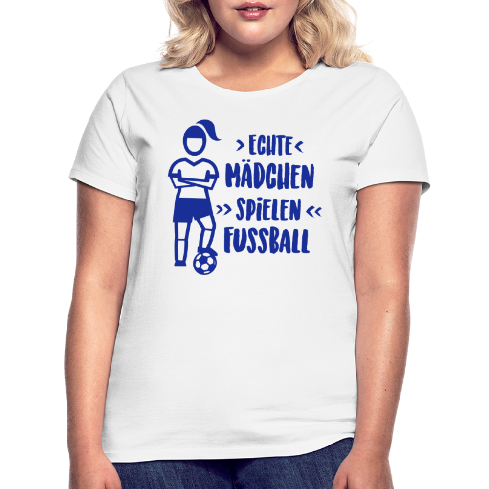 Echte Mädchen, T-Shirt, Damen - weiß