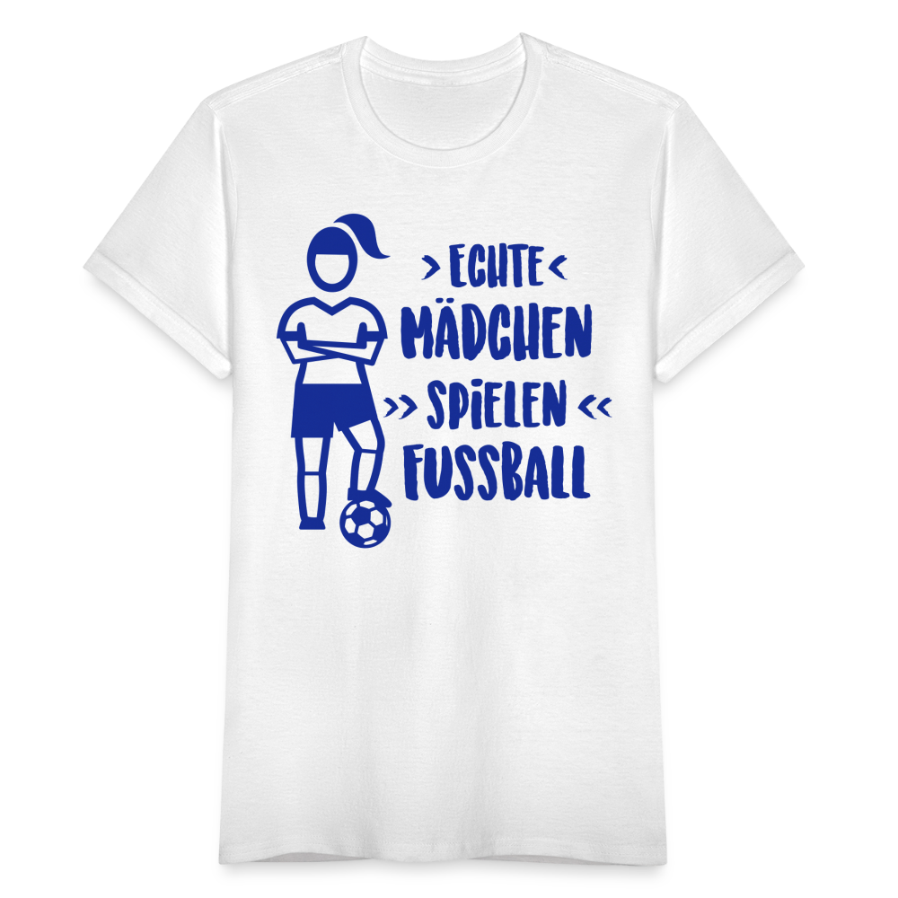 Echte Mädchen, T-Shirt, Damen - weiß