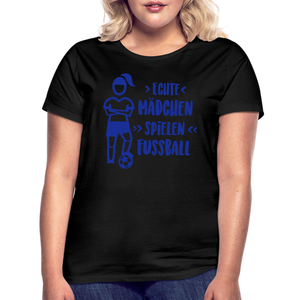 Echte Mädchen, T-Shirt, Damen - Schwarz
