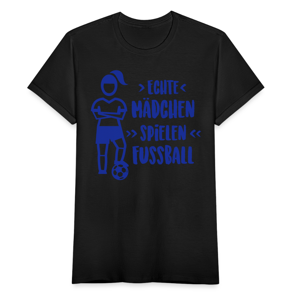 Echte Mädchen, T-Shirt, Damen - Schwarz