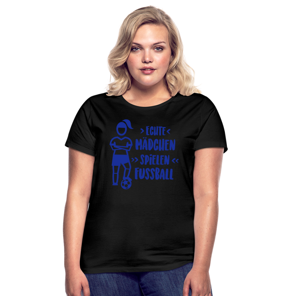 Echte Mädchen, T-Shirt, Damen - Schwarz