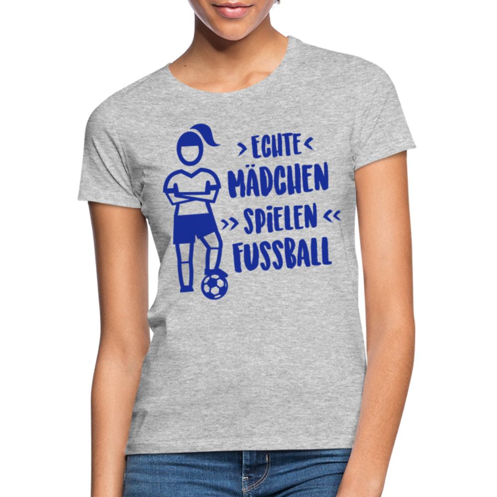 Echte Mädchen, T-Shirt, Damen - Grau meliert