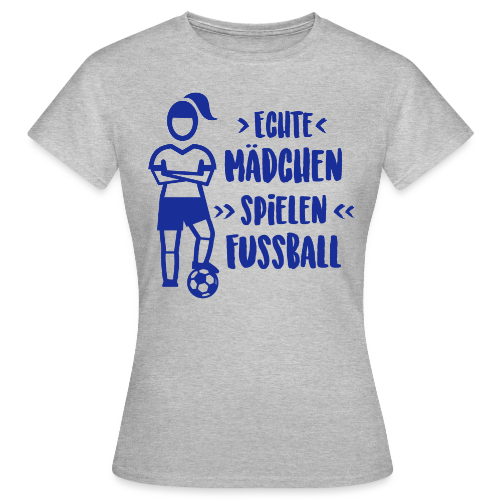 Echte Mädchen, T-Shirt, Damen - Grau meliert