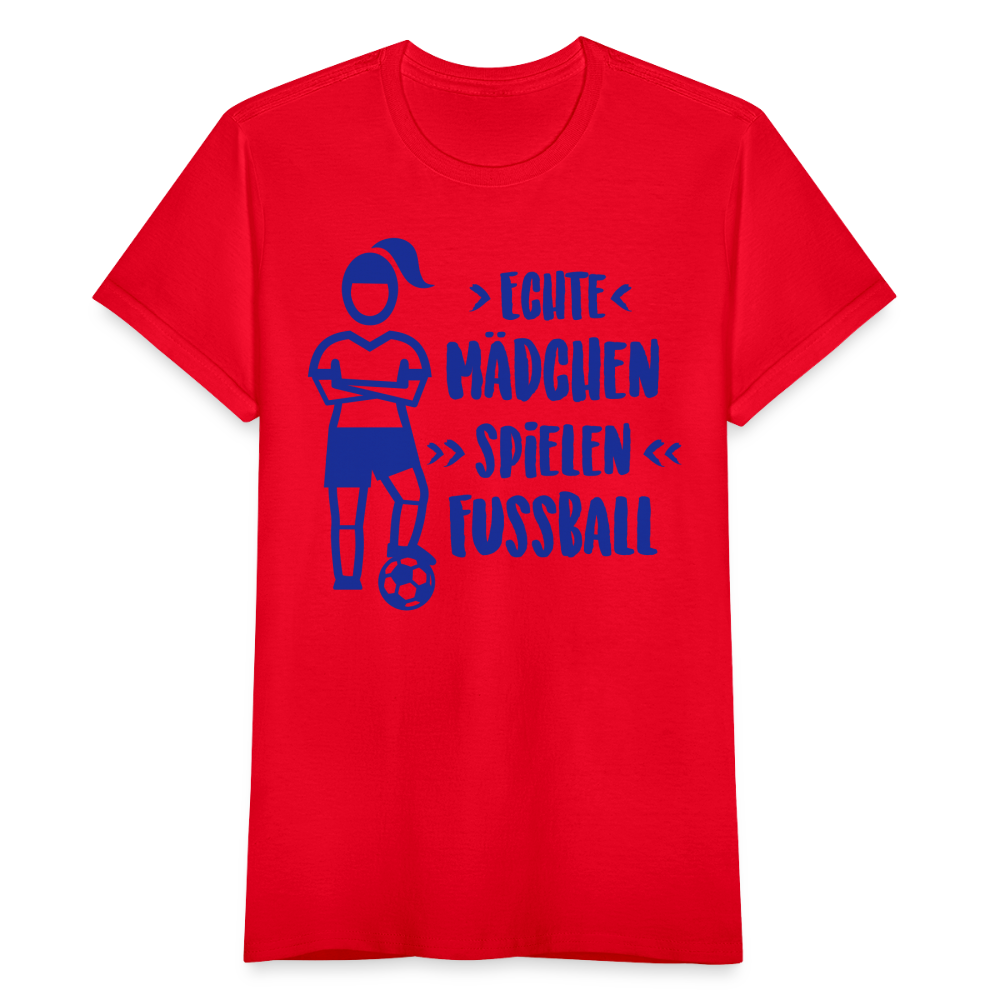 Echte Mädchen, T-Shirt, Damen - Rot