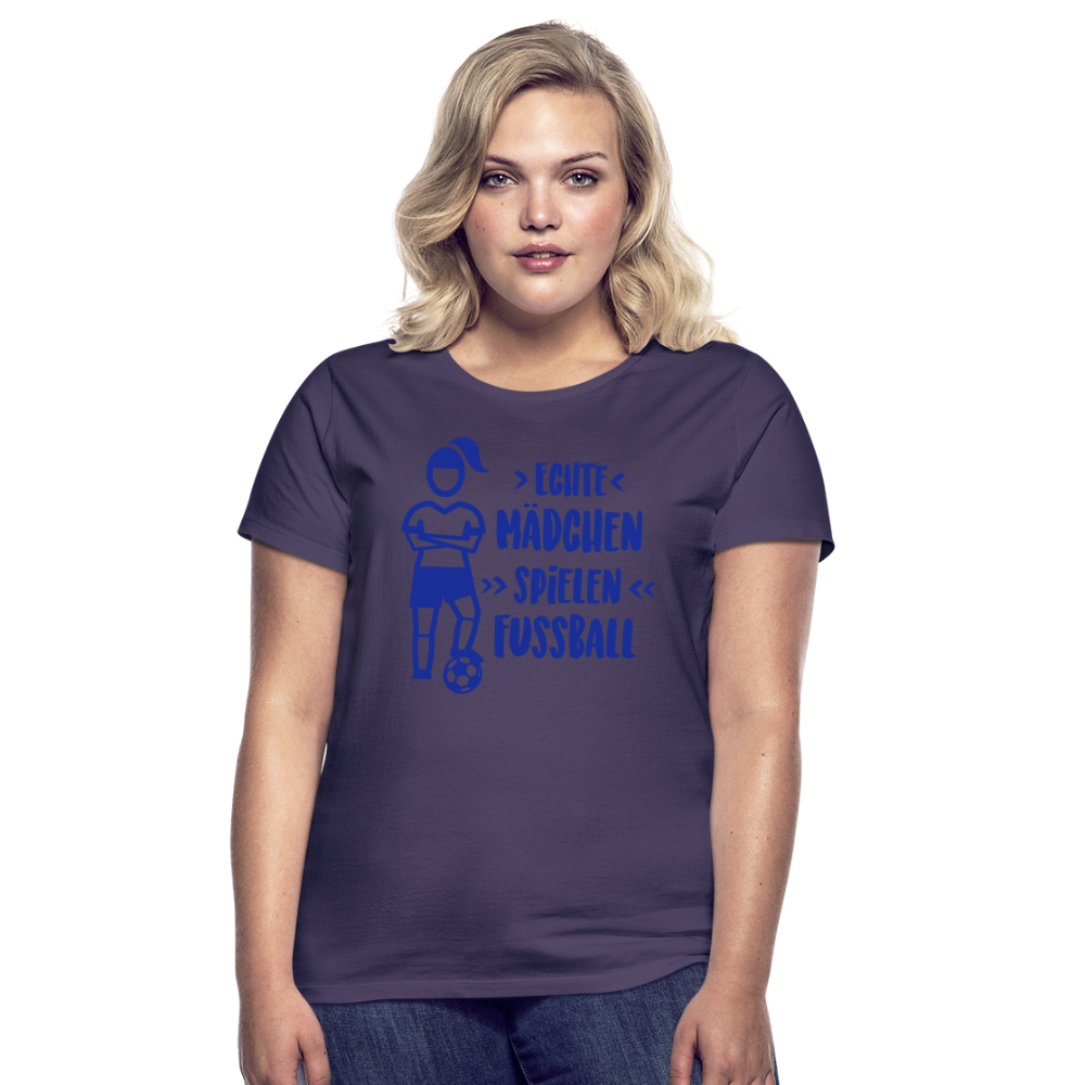 Echte Mädchen, T-Shirt, Damen - Dunkellila