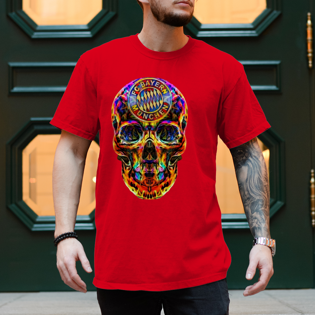 Herren T-Shirt FC Bayern Totenkopf