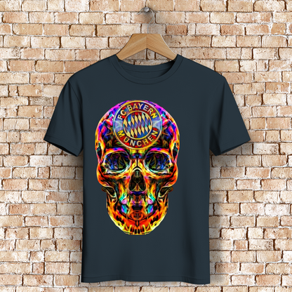 Herren Premium Bio T-Shirt FC Bayern Totenkopf