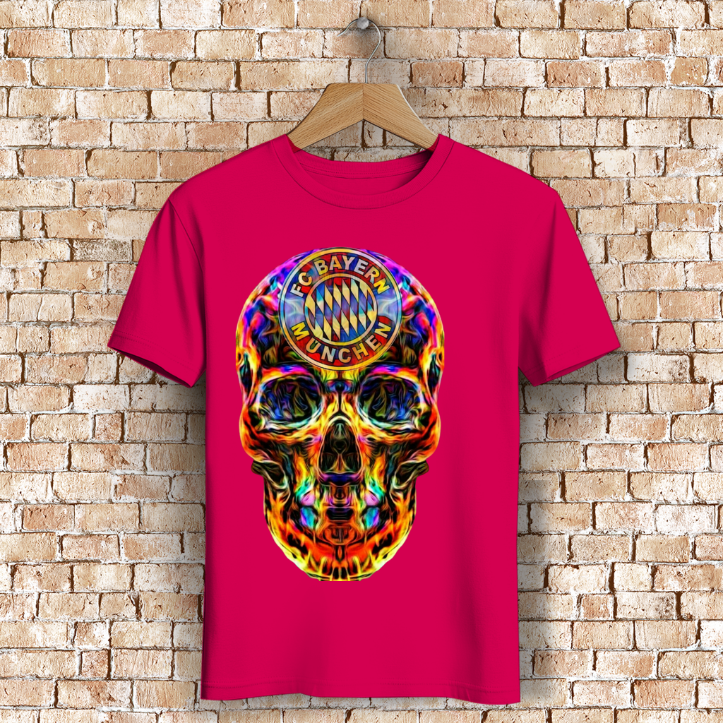 Herren Premium Bio T-Shirt FC Bayern Totenkopf