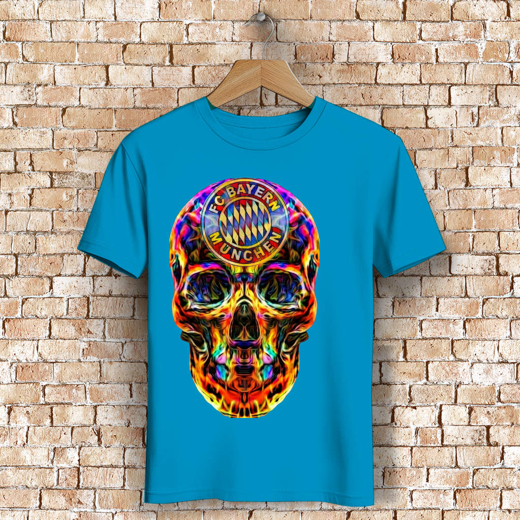 Herren Premium Bio T-Shirt FC Bayern Totenkopf