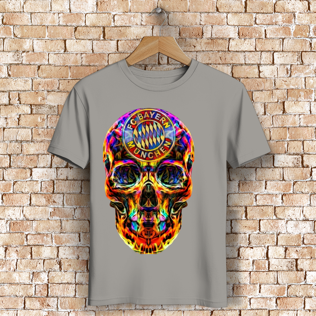 Herren Premium Bio T-Shirt FC Bayern Totenkopf