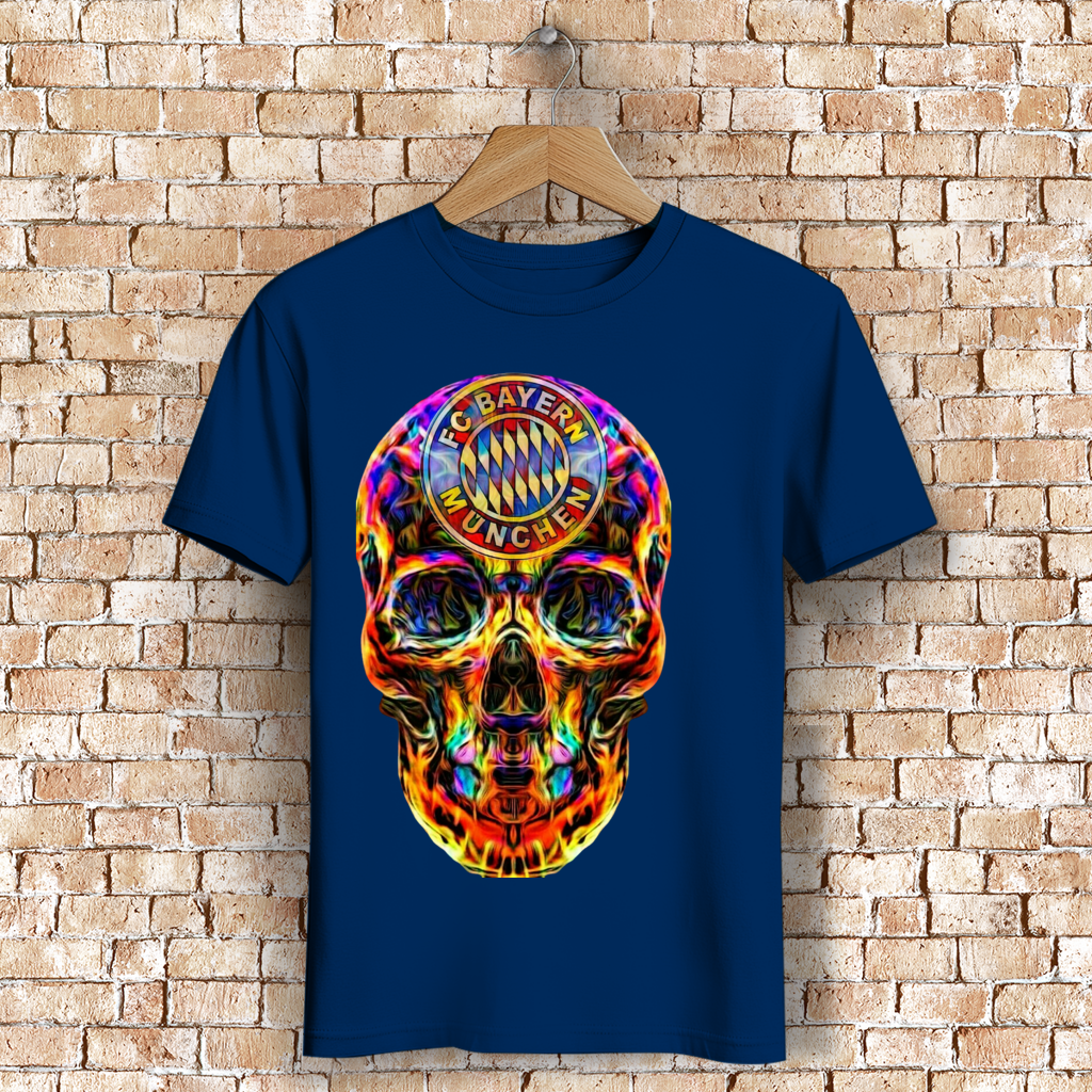 Herren Premium Bio T-Shirt FC Bayern Totenkopf