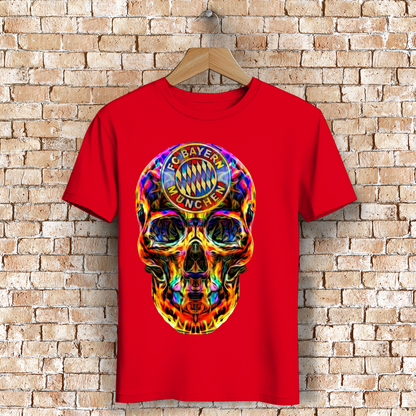 Herren Premium Bio T-Shirt FC Bayern Totenkopf