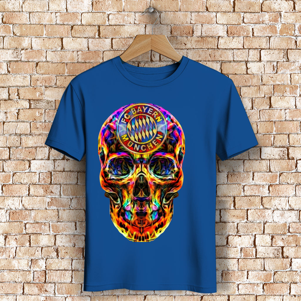 Herren Premium Bio T-Shirt FC Bayern Totenkopf