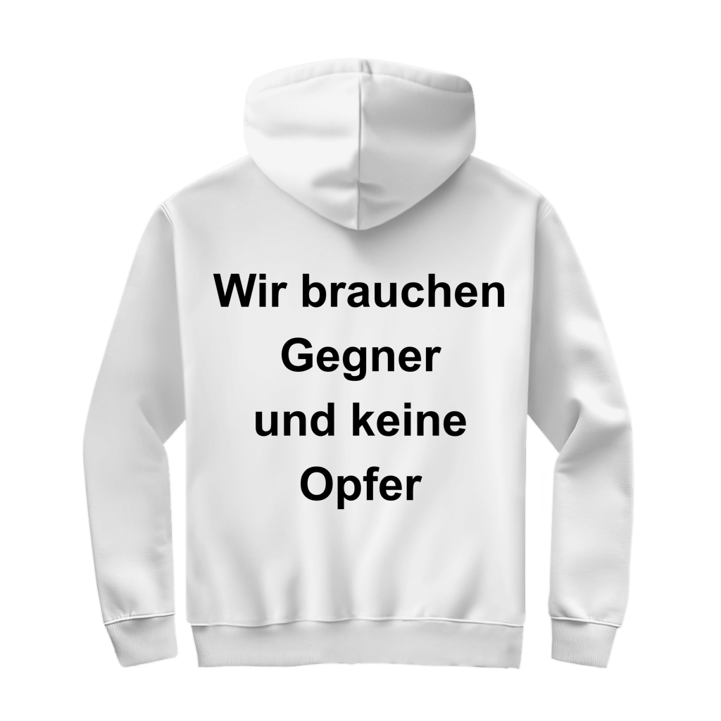 Herren Zipper Hoodie Wir brauchen Gegner, und keine Opfer