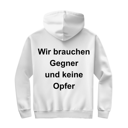 Herren Zipper Hoodie Wir brauchen Gegner, und keine Opfer