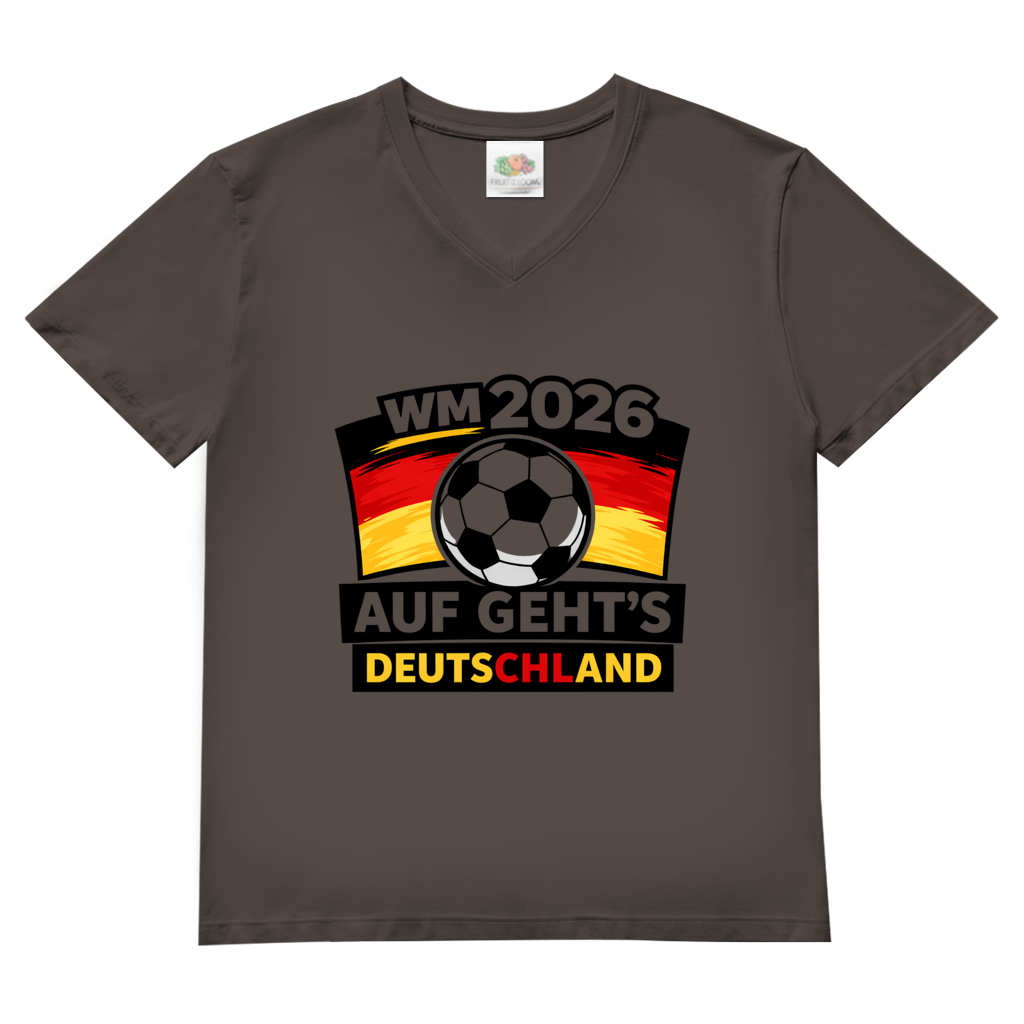 Herren Basic V-Neck T-Shirt WM 2026 1