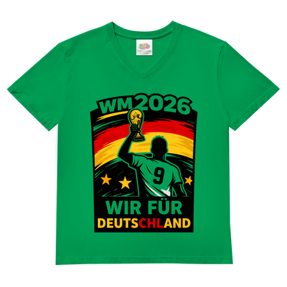 Herren Basic V-Neck T-Shirt WM 2026 2