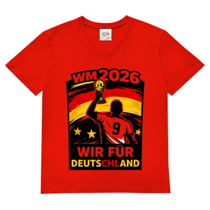 Herren Basic V-Neck T-Shirt WM 2026 2