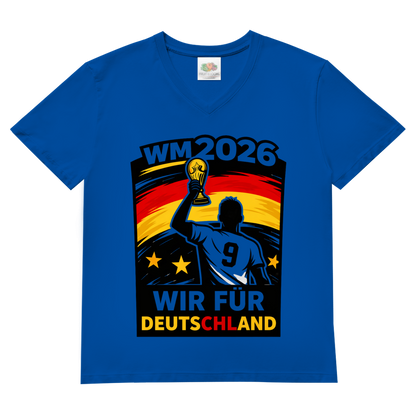 Herren Basic V-Neck T-Shirt WM 2026 2