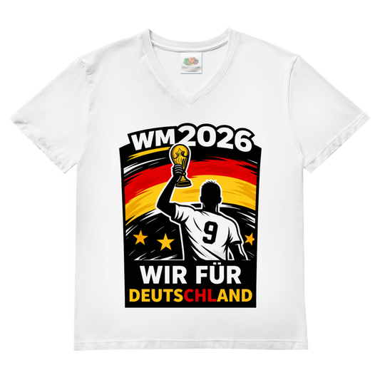 Herren Basic V-Neck T-Shirt WM 2026 2