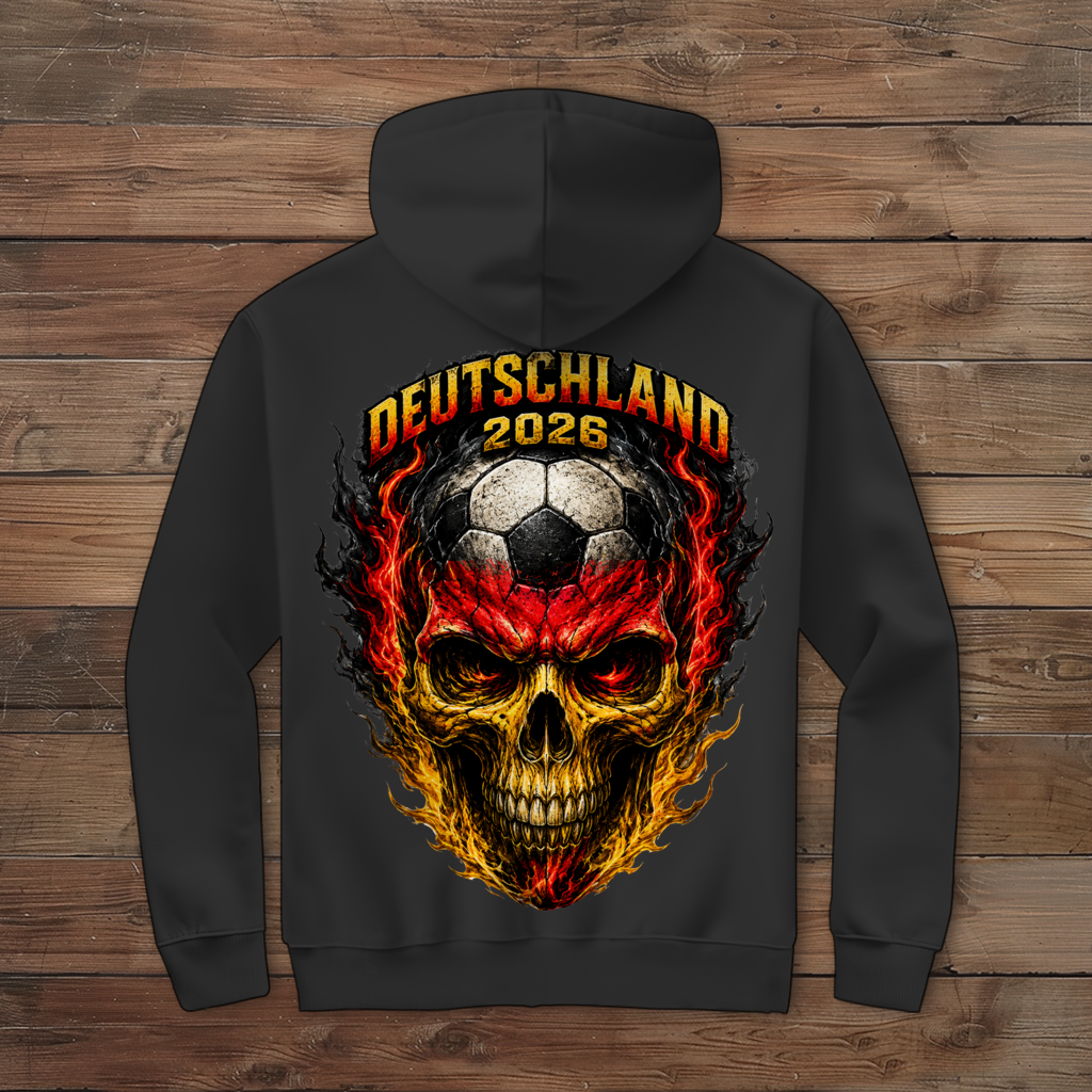 Herren Zipper Hoodie WM Totenkopf
