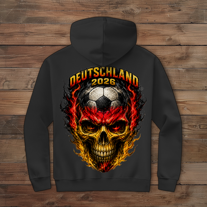 Herren Zipper Hoodie WM Totenkopf