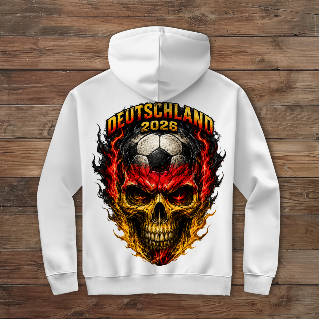 Herren Zipper Hoodie WM Totenkopf