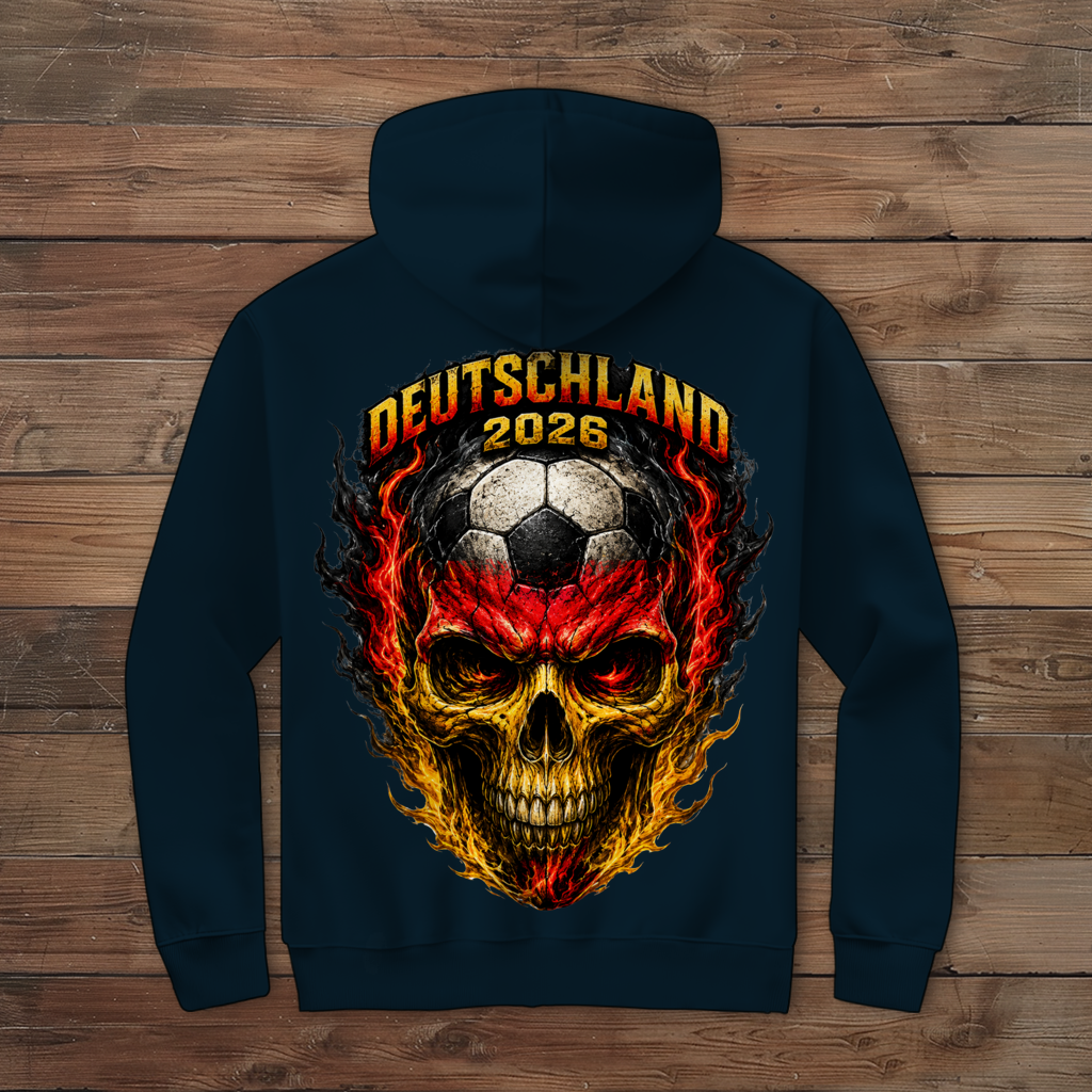 Herren Zipper Hoodie WM Totenkopf