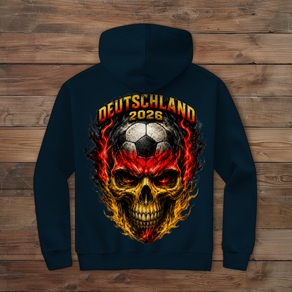 Herren Zipper Hoodie WM Totenkopf